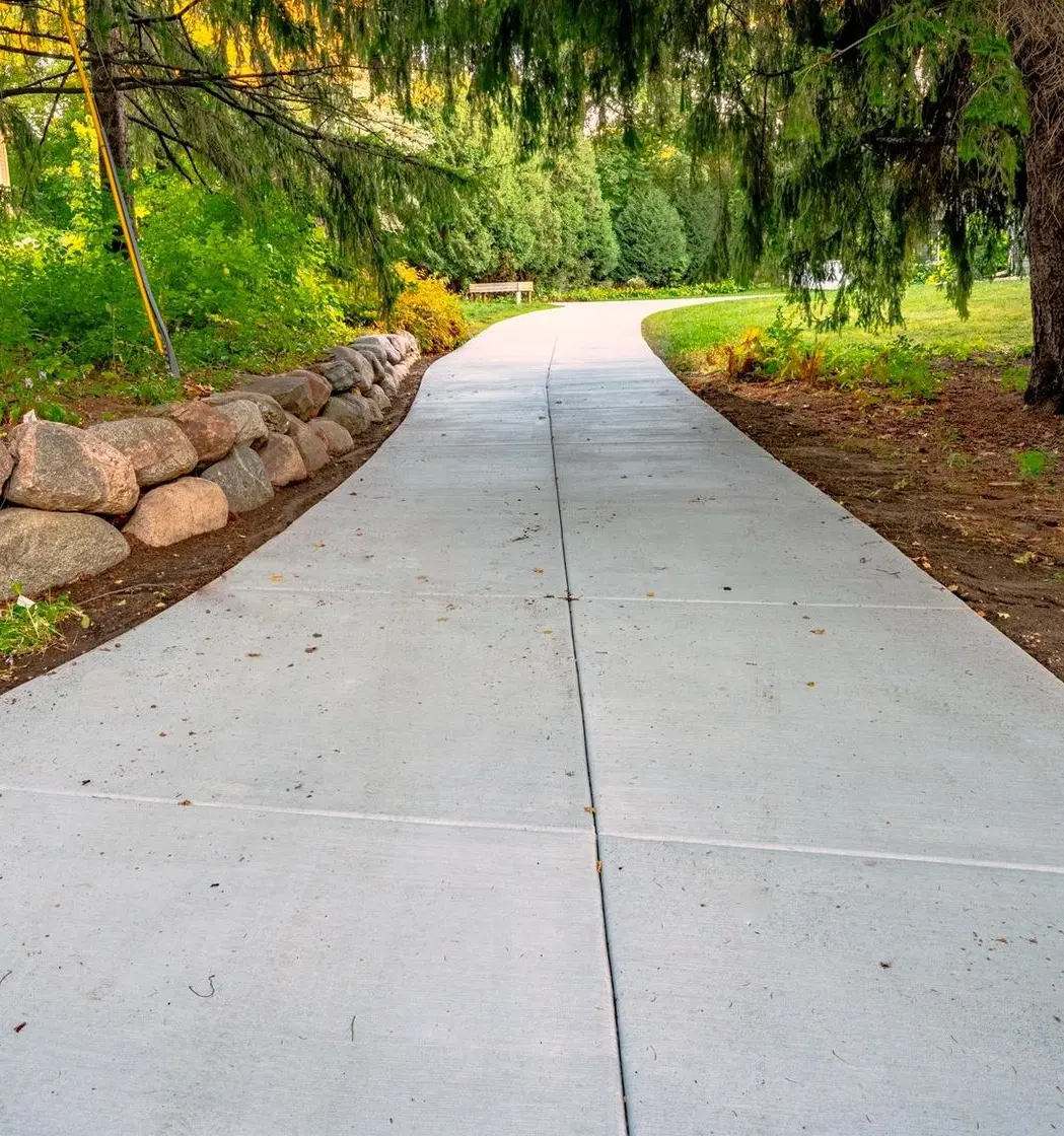 Winding Concrete Driveway in Minneapolis Twin Cities Area 